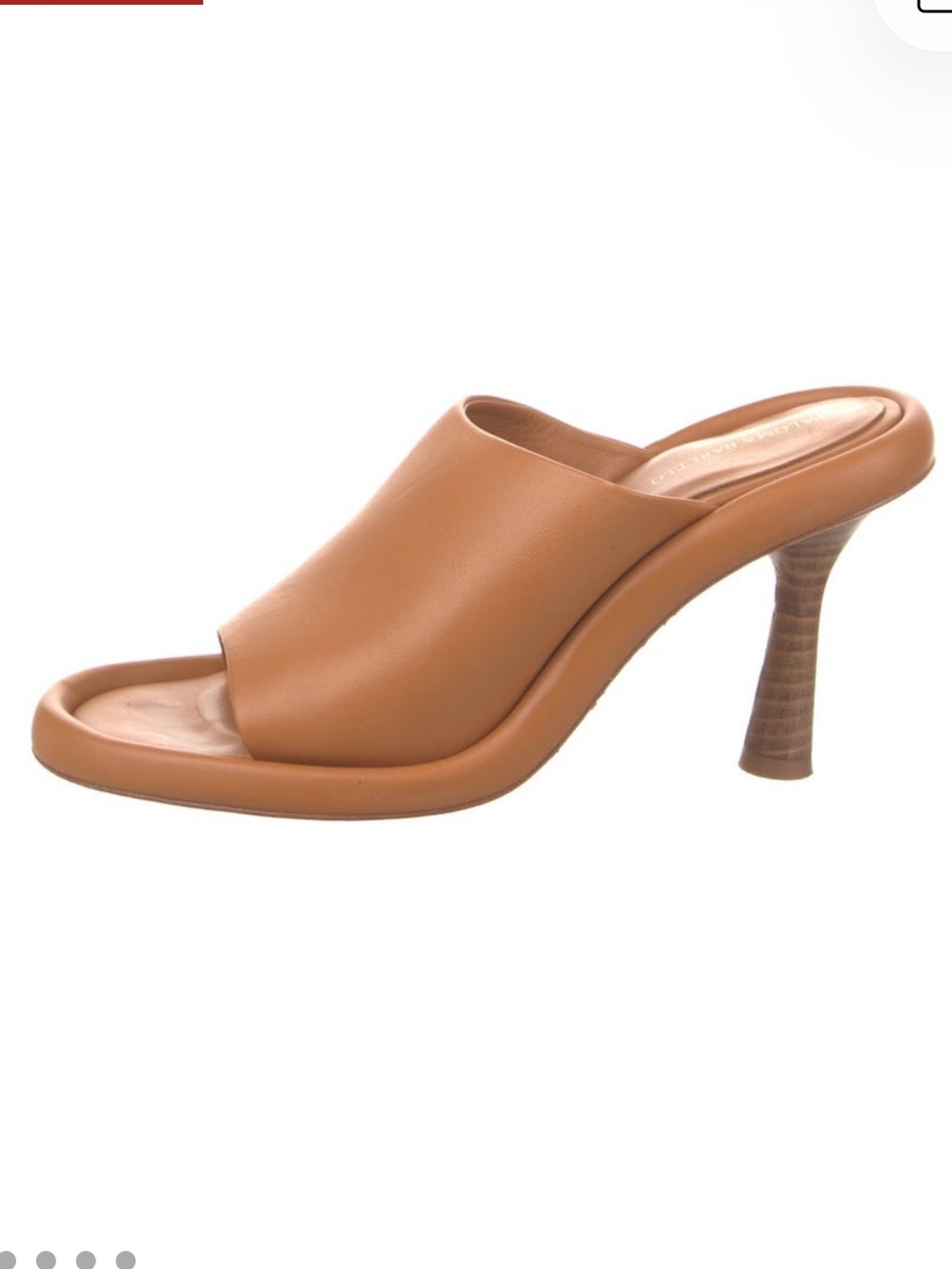 Paloma Barceló Camel Leather Mule Wood Heels 9 39 Sandal